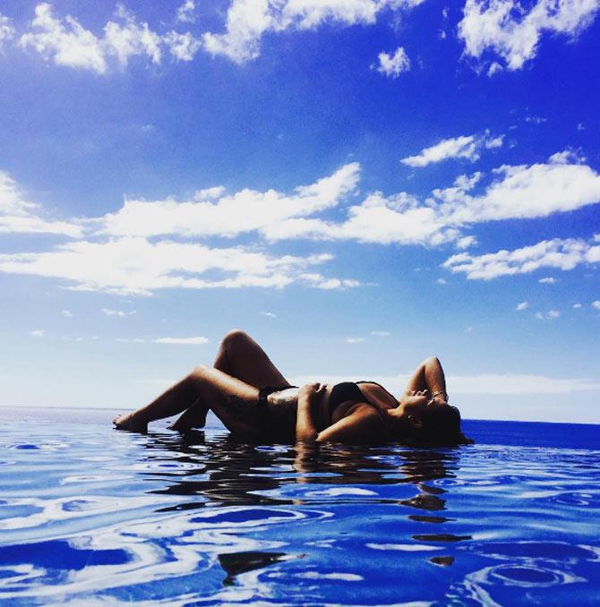 She appears to be a total beach junkie