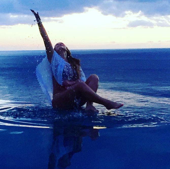 Katia Aveiro is feeling the blues here