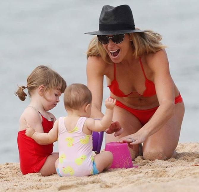 Candice Warner shared this candid photo and wrote: Nothing better than spending a day at the beach with my gorgeous girls. Growing up in Australia we are so blessed to be surrounded by so many beautiful beaches. The girls are water babies that's for sure