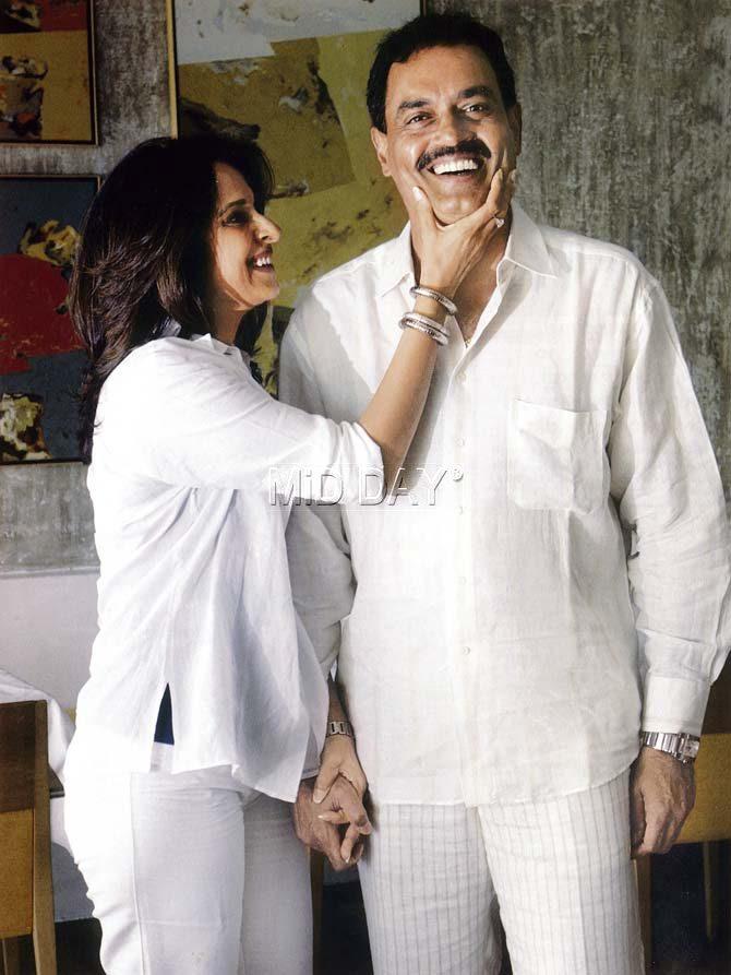 In picture: Dilip Vengsarkar with his wife Manali Vengsarkar in a loving and candid moment