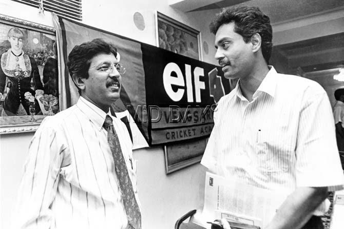 In picture: Dilip Vengsarkar with Dilip Vaswani of Elf Lubricants