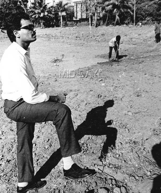 Dilip Vengsarkar made his Test debut for India in January 1976 vs New Zealand. In picture: Dilip Vengsarkar at the construction site of the Elf Dilip Vengsarkar Cricket Academy in Mumbai