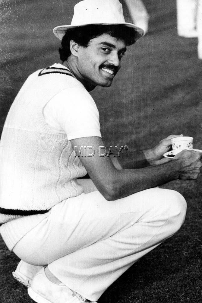 Dilip Vengsarkar earned the nickname 'Colonel' during his cricketing days. In picture: Dilip Vengsarkar enjoying a cup of tea after his on-field exploits