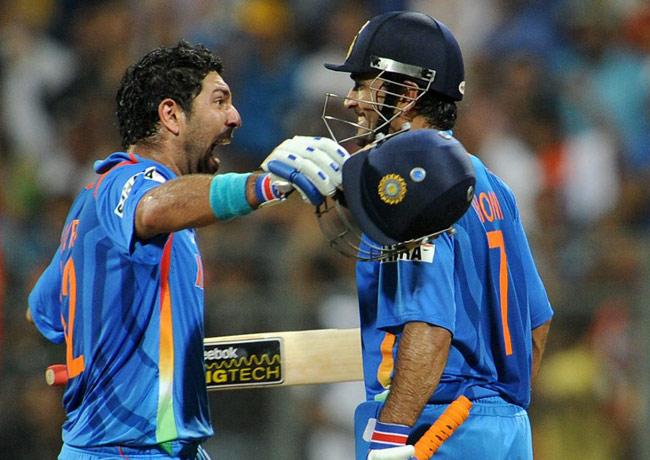 You roar, I smile: Yuvraj Singh and MS Dhoni reacted rather contrastingly to India's World Cup triumph in the 2011 final vs Sri Lanka. The study, in contrast, gives an insight into their individual personalities