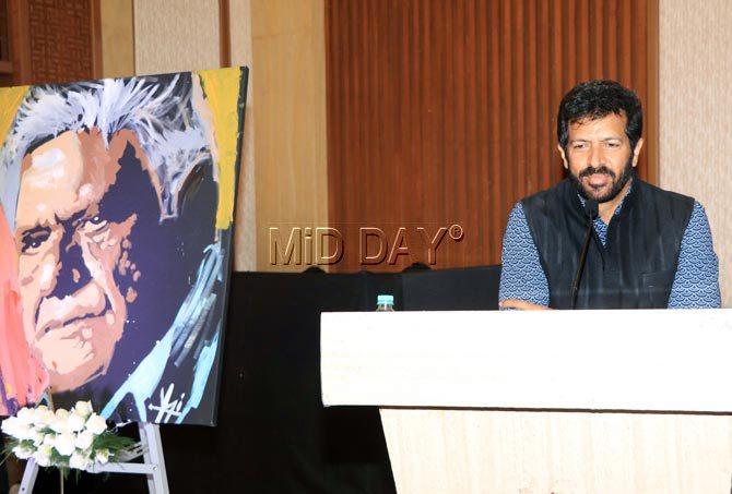 Kabir Khan who directed Om Puri in 'Tubelight' remembers the late actor in his speech at the event in Mumbai held to commemorate the thespian's first death anniversary