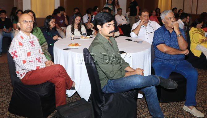 Sushant Singh (in green) at the event in Mumbai held to commemorate Om Puri's first death anniversary