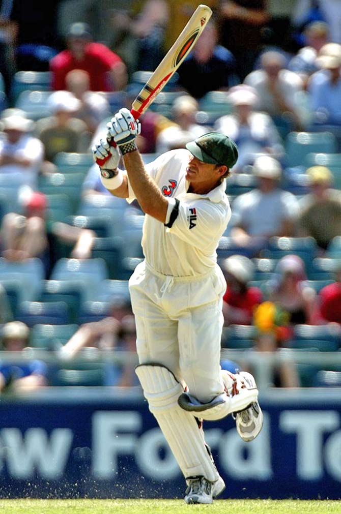Matthew Hayden (Australia): The Australian announced his arrival when he broke Brian Lara's 9-year-old record after he scored 380 runs in a match against Zimbabwe on 9th October 2003. (Pic/ AFP)