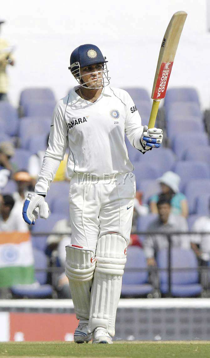 Virender Sehwag (India): Sehwag went down in history when he became the first and only Indian to score a triple century in a Test during the match against Pakistan on 29 March 2004 at Multan. He scored 309. He is also among the four cricketers to score triple centuries on two occasions. He scored 319 runs against South Africa, 4 years later. (Pic/ Suresh K.K.)
