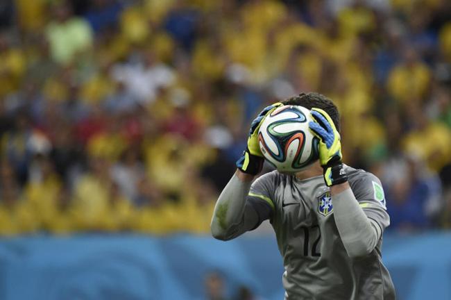 Brazil's goalkeeper Julio Cesar