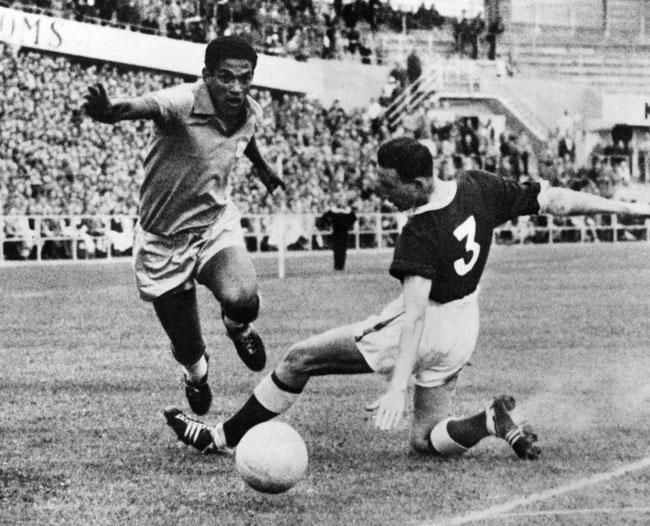 Garrincha (Brazil), The flamboyant footballer who played right winger and forward. At the 1962 World Cup, he led Brazil to victory, received the Golden Ball for the player of the tournament and the Golden Boot as leading goalscorer. He was capped 50 times for Brazil and he scored 12 goals
