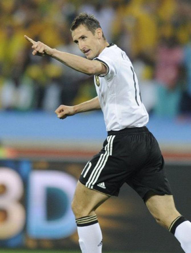 Miroslav Klose (Germany): The former Germany striker, who recently retired, is the all-time leading goal scorer in FIFA World Cup with 16 goals. He has been part of the 2014 World Cup winning team and is also the top goalscorer for his national team. Germany have never lost a match in which Klose has scored. (Pic/ AFP)