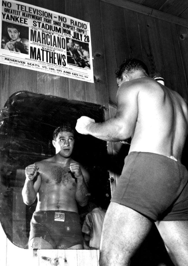 American professional boxer and world heavyweight champion Rocky Marciano beat Jersey Joe Walcott for the title in 1952 and won an unrivaled 49 straight fights. Marciano defended his title six times. He retired in 1956 and died on August 31, 1969, near Newton, Iowa. (PIC/AFP)