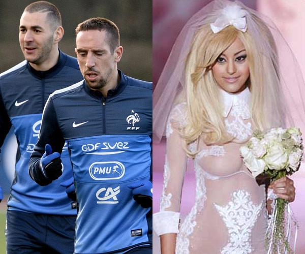 Frank Ribery and Karim Benzema: In 2010, these French footballers allegedly had an affair with a 17-year old girl at a Paris nightclub. It was only after the 2010 FIFA World Cup that an investigation took place and later, the charges were dropped. (With Zahia. Pic/ AFP)