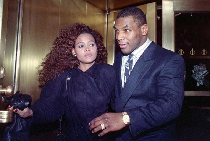 Mike Tyson: In July 1991, the undisputed world heavyweight champion was accused of raping teenage girl Desiree Washington at a hotel room in Indianapolis. Mike Tyson's rape trial took place in January 1992 and ended in February 1992. Tyson mentioned that all took place with the consent of Desiree Washington and that he did not force himself upon her. Tyson also stated that it was Washington who wanted to get intimate with him. On March 26, 1992, Mike Tyson was sentenced to 6 years in prison and 4 years probation. After serving less than 3 years, Mike Tyson was released in March 1995. (With ex-wife Robin Givens. Pic/ AFP)