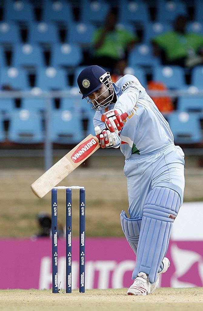 India - 413/5: The `Men in Blue` put on the highest total in their 2007 World Cup encounter against Bermuda which saw some of the finest batting performances in the team. Sourav Ganguly scored a vital 89 runs only before Virender Sehwag took charge with a brilliant century. Down the order, all-rounder Yuvraj Singh and master blaster Sachin Tendulkar took the innings into overdrive. Yuvi scored 83 off 46 balls while Sachin scored an unbeaten 57 off just 29. India went on to win the match by a handsome 257 runs.
