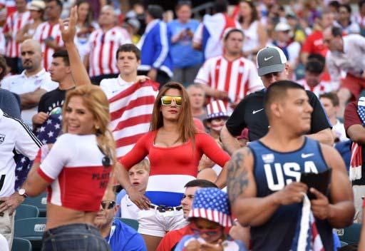 Paraguay fans strike deadly poses for the shutterbugs during a match at Copa America 2016.