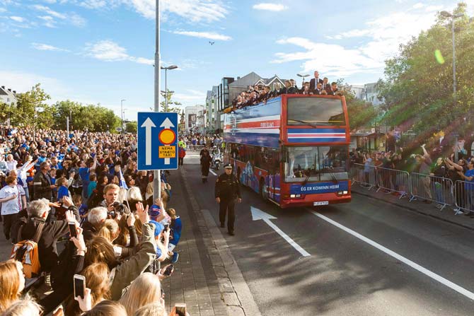 Iceland's squad returned home from their magnificent Euro 2016 adventure to a well-deserved heroes' welcome.