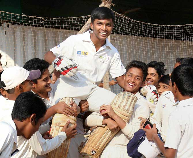 Pranav Dhanawade was hailed as a hero by his teammates