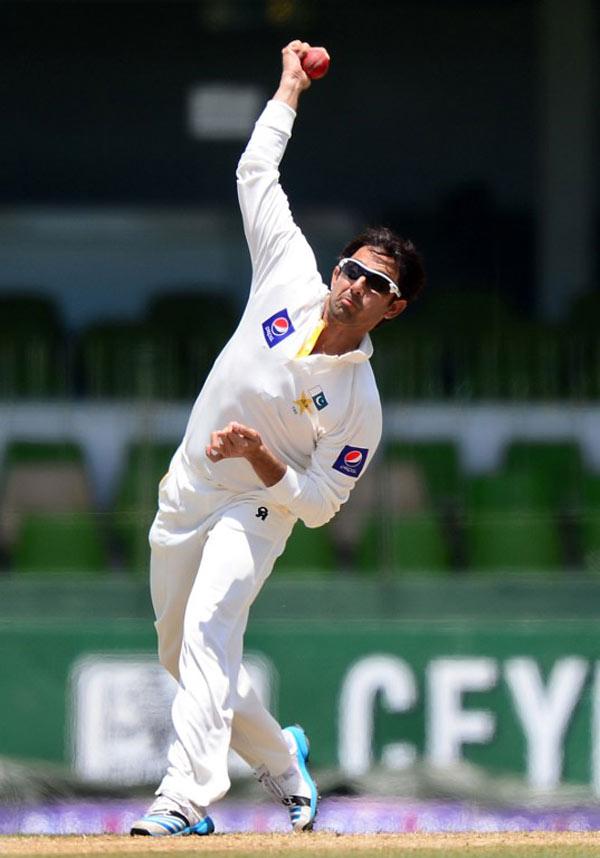 Saeed Ajmal: One of the finest spinners in cricket, Saeed Ajmal was also pulled up for suspected bowling action. His rather slower-than-normal run up is followed by a stop after which he releases the ball with a straight arm. This also enables him to spin the ball effectively in both directions. (Pic/ AFP)