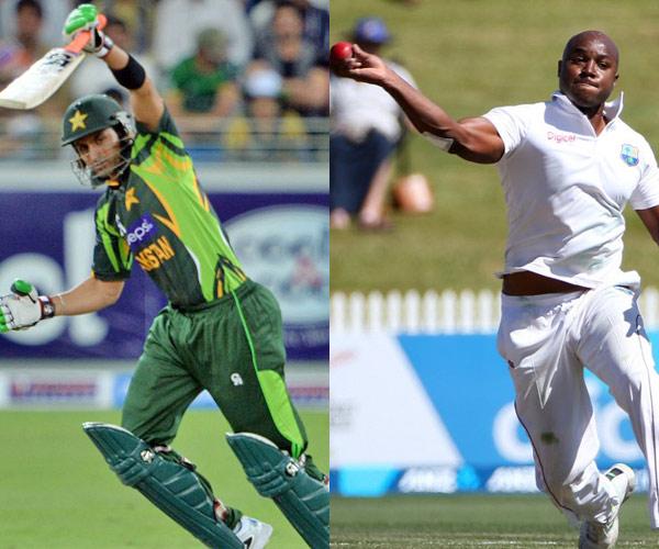 Shoaib Malik and Tino Best: Aggressive West Indies pacer Tino Best and former Pakistan batsman Shoaib Malik were recently involved in an ugly altercation with the two of them coming to blows at the Kensington Oval in a T20 match during a Caribbean Premier League. Indian tennis star Sania Mirza jumped to her husband Shoaib s defence and also tweeted that she had wished Shoaib had hit Tino. Reports also emerged that the two players were involved in another incident at the team hotel. (Pic/ AFP)