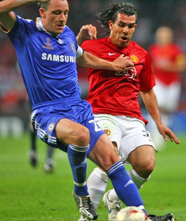John Terry and Carlos Tevez: During the Champions League 2008 final between Manchester United and Chelsea, John Terry allegedly spat on Man United striker Carlos Tevez, although it looked much like snort rather than saliva. The Chelsea skipper vehemently denied it although Tevez s jersey claimed otherwise. (Pic/ AFP)