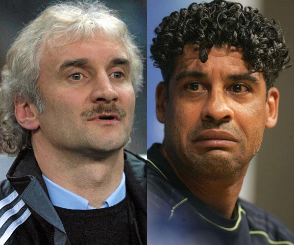 Frank Rijkaard and Rudi Voller: One of the most famous football spats occurred during a match between Holland and Germany during the second round of the FIFA 1990 World Cup. Following a fierce tackle, Holland s Rijkaard spat on Germany s Voller and was booked for the same. Later on, when a yellow-carded-Voller went in on the goalie, Rijkaard took him on again and the two were sent off. Knowing the worst is done with, Rijkaard took another shot and repeated the act again by spitting on Voller. (Pic/ AFP)