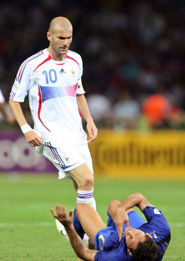 Zinedine Zidane and Marco Materazzi: Marco Materazzi will always be known for the infamous  Zidane headbutt  incident during the 2006 FIFA World Cup final. During extra-time with the scores levelled 1-1, football legend Zidane aggressively headbutted Marco Materazzi following the latter s provocation and shirt-tugging. Playing in his final international match, Zidane was sent off by the referee and Italy went on to win the World Cup. (Pic/ AFP)