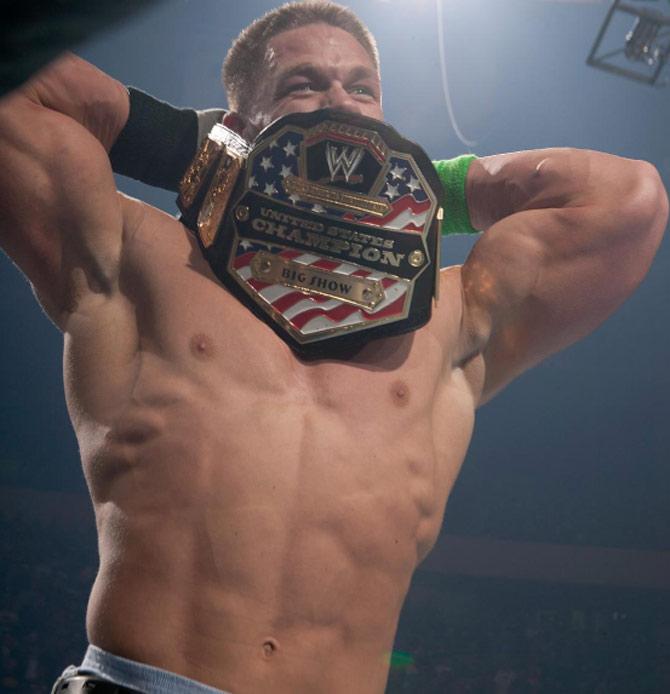John Cena after winning the US title at WrestleMania XX by defeating Big Show