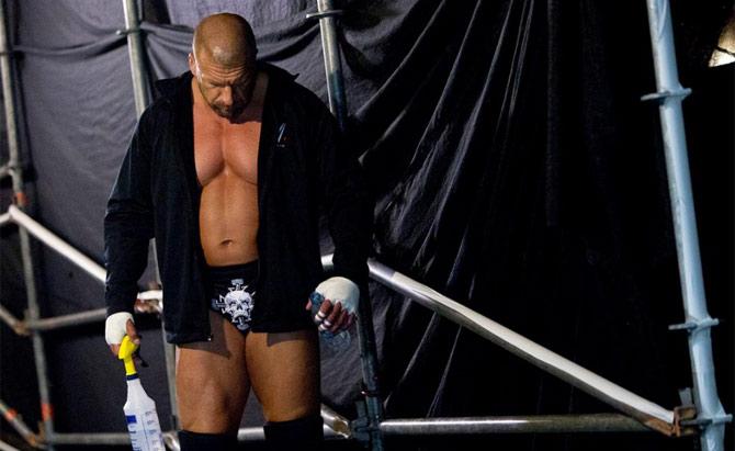 Triple H before his WrestleMania 30 match