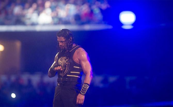 Roman Reigns at WrestleMania 32 before his match with Triple H