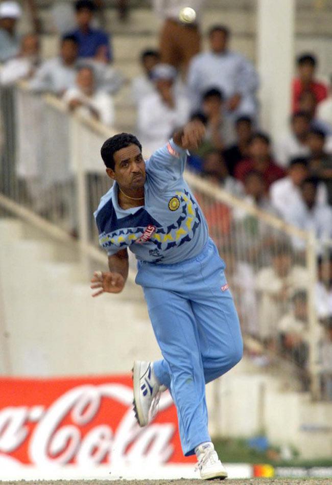 Best bowling in an innings (ODIs) -- Sunil Joshi, 5 in Nairobi on 26 Sept 1999 (Pic/ AFP)