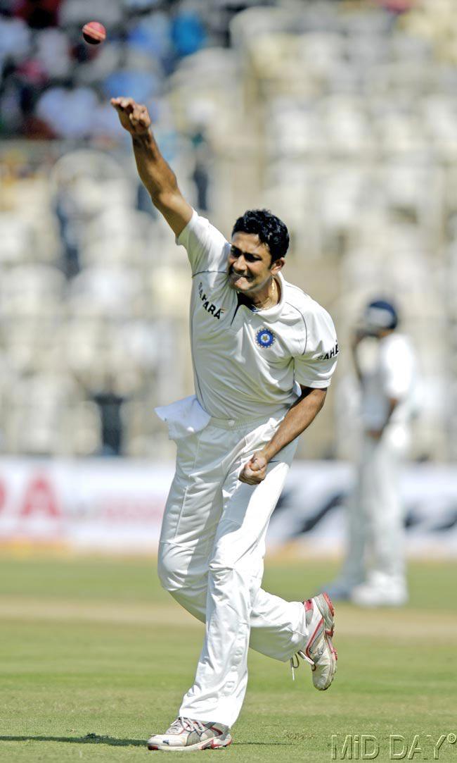 Most wickets (Tests) -- Anil Kumble, 84 (MiD DAY)
