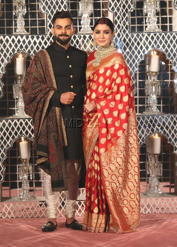 Virat kohli marriage reception dress hotsell