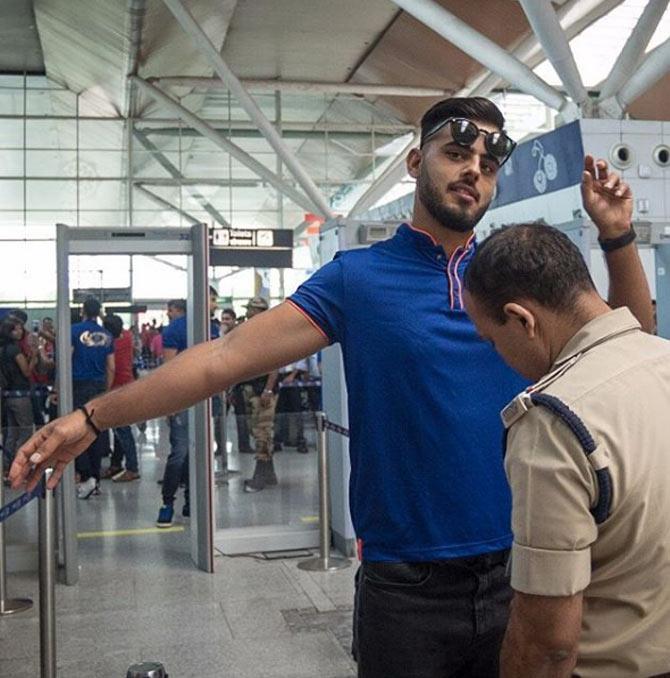 Nitish Rana getting scanned