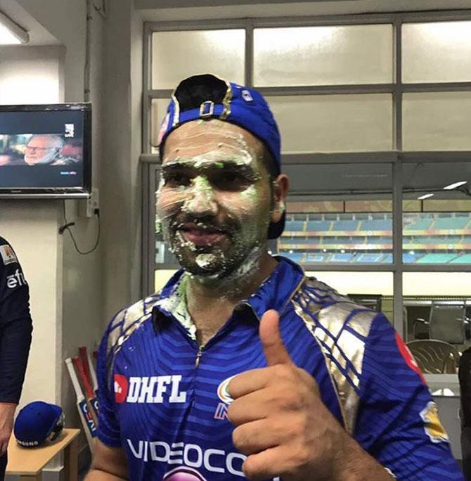 Birthday boy Rohit Sharma gets a cakeface