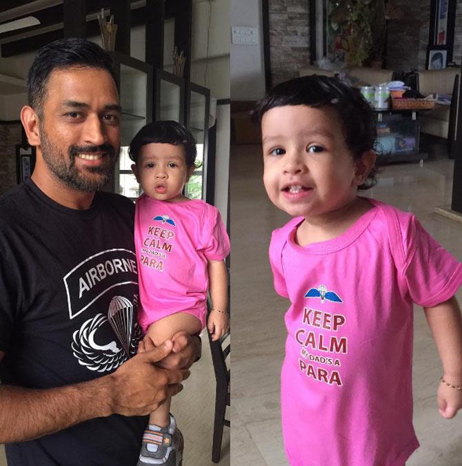 MS Dhoni married his schoolmate and then-girlfriend Sakshi Rawat, after dating for years, in July 2010. In February 2015, MS Dhoni and Sakshi welcomed little Ziva into their lives. Pic/ MS Dhoni's Instagram In picture: Former India skipper and Chennai Super Kings captain Mahendra Singh Dhoni with his daughter Ziva.