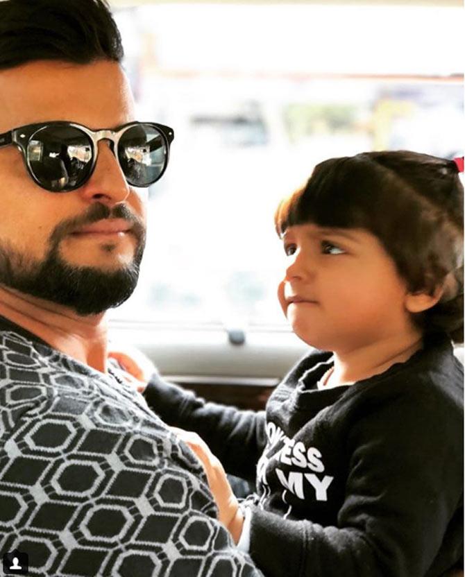 Suresh Raina got married to Priyanka Chaudhary in April 2015 and the couple had a daughter in May 2016 and named her Gracia. On March 23, 2020, Raina and Priyanka welcomed their son Rio into the world. (Pic/ Raina's Instagram) In picture: Team India all-rounder and Chennai Super Kings veteran Suresh Raina with his two-year-old daughter Gracia.