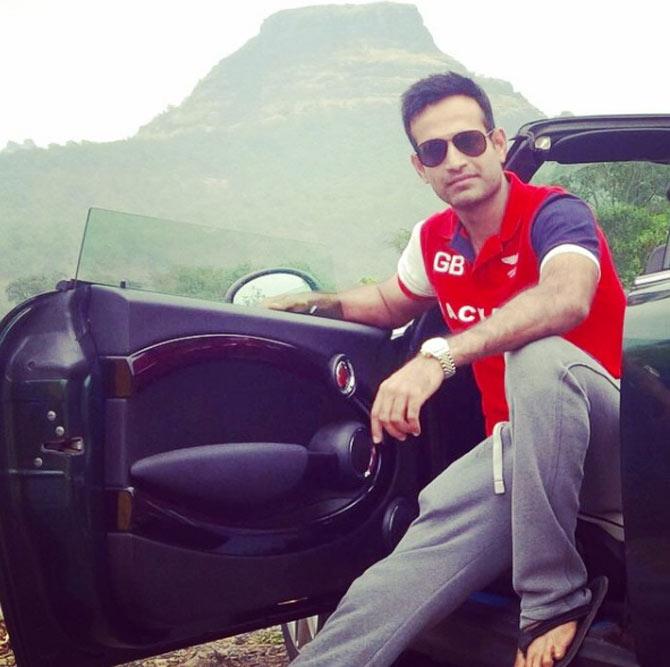 In picture: Irfan Pathan poses for a picture, he clicked this during a road trip