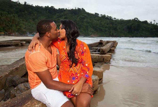 Kieron Pollard is an explosive right-handed batsman and right-arm medium pace bowler. In pic: Kieron Pollard and his wife Jenna Ali are quite the romantic couple. This kiss proves it Kieron Pollard is an explosive right-handed batsman and right-arm medium pace bowler. In pic: Kieron Pollard and his wife Jenna Ali are quite the romantic couple. This kiss proves it