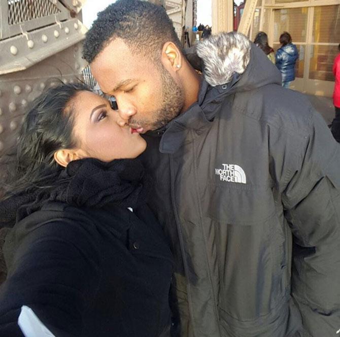 Kieron Pollard is regarded as one of the legends of the IPL, scoring 2755 runs in 148 matches. Kieron can`t seem to get enough of his wife... here, sharing another intimate moment Kieron Pollard is regarded as one of the legends of the IPL, scoring 2755 runs in 148 matches. Kieron can`t seem to get enough of his wife... here, sharing another intimate moment
