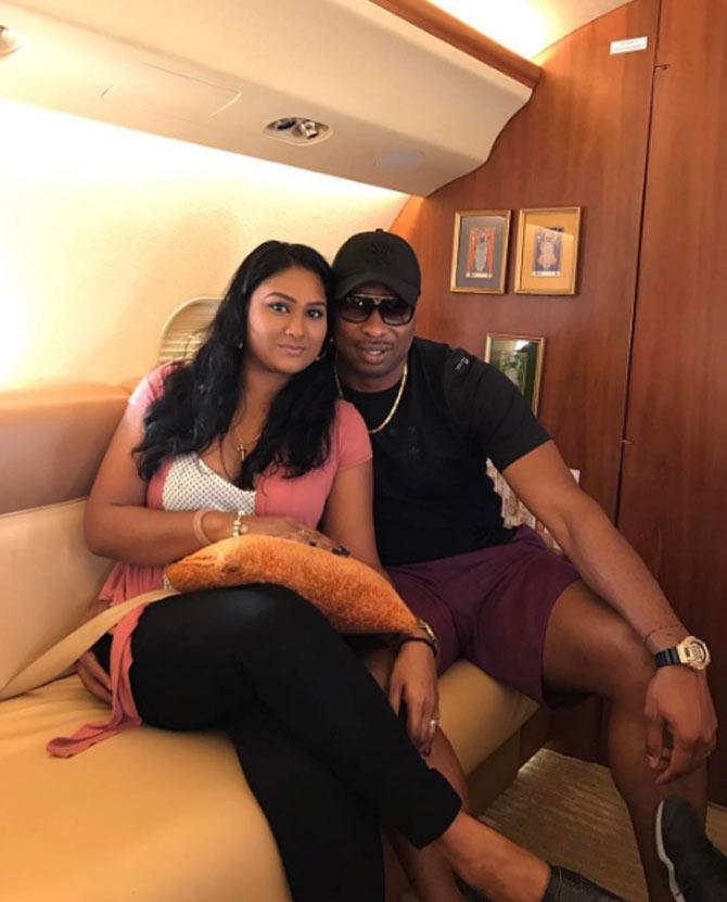 Kieron Pollard has scored 3 hundreds and 10 fifties in ODIs. His highest score is 119. In picture: Kieron Pollard and his wife on a flight during one of their holidays Kieron Pollard has scored 3 hundreds and 10 fifties in ODIs. His highest score is 119. In picture: Kieron Pollard and his wife on a flight during one of their holidays