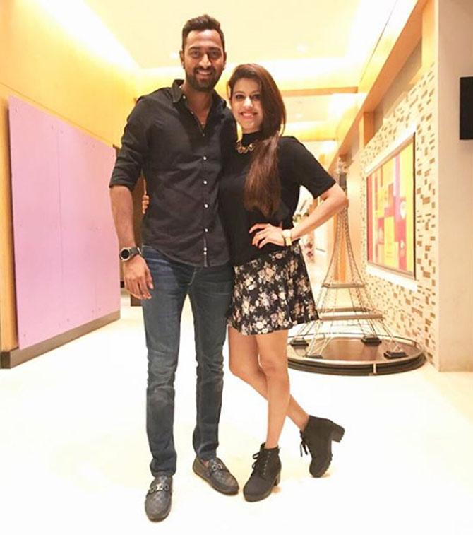 Pankhuri Sharma tied the knot with Krunal Pandya on December 27, 2017, after dating for a year. In picture: Pankhuri Sharma posted this picture and captioned, '#aboutlastnight #saturdaynight #lit #happyfaces #love #family Photo credit @mystique.tan'