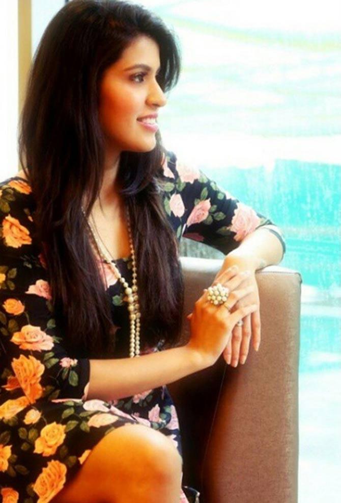 Pankhuri Sharma looks great in this floral dress from a photo shoot. 