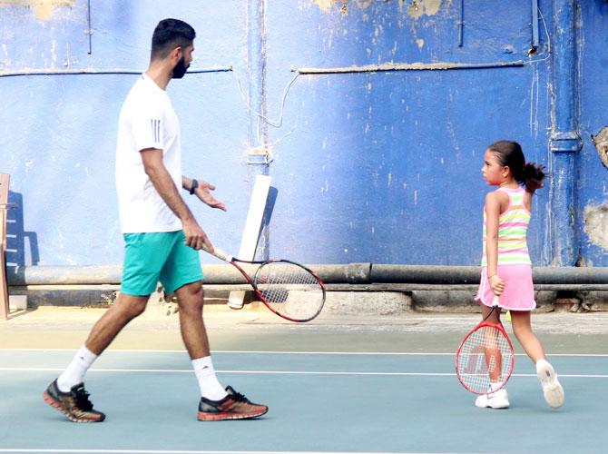 Saira is often seen playing tennis with her father Mahesh Bhupathi at Khar