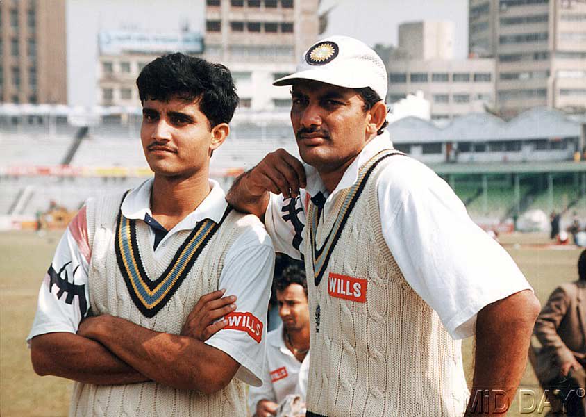In picture: Mohammad Azharuddin with former Indian captain Sourav Ganguly