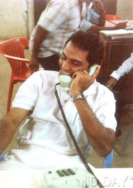 In picture: Mohammad Azharuddin caught in a candid moment on the telephone