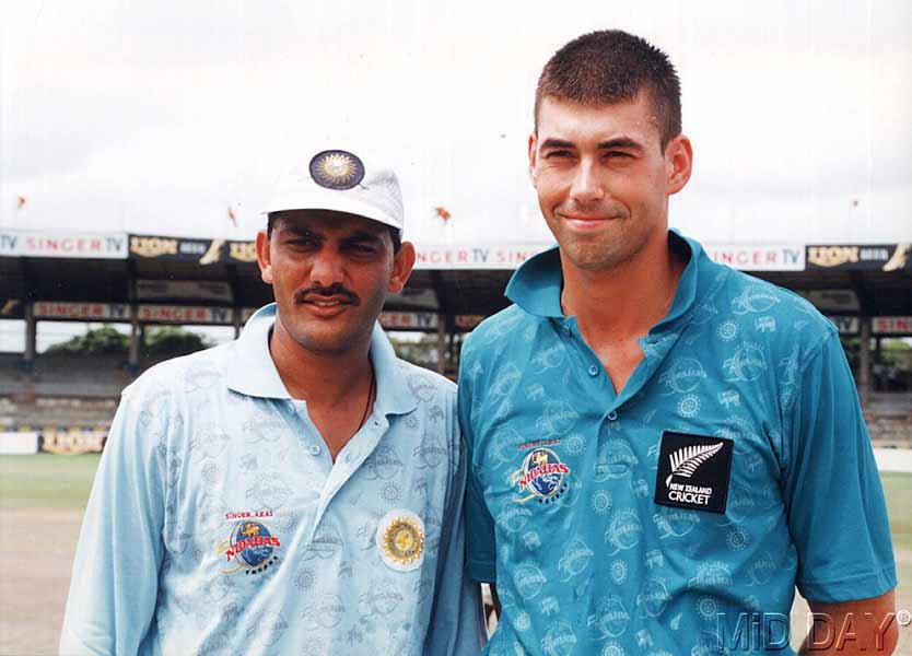 In picture: Mohammad Azharuddin with former New Zealand skipper Stephen Fleming