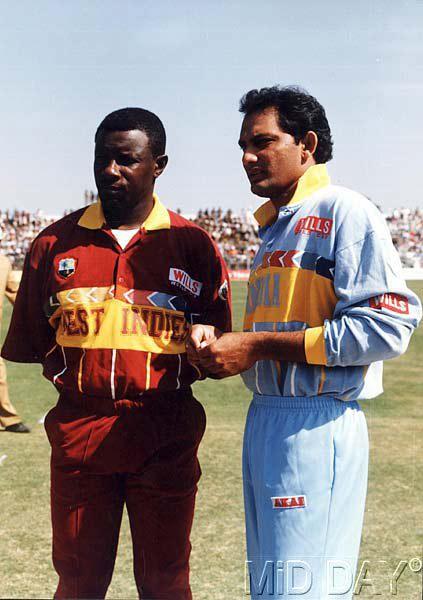 In picture: Mohammad Azharuddin with former West Indies skipper Richie Richardson