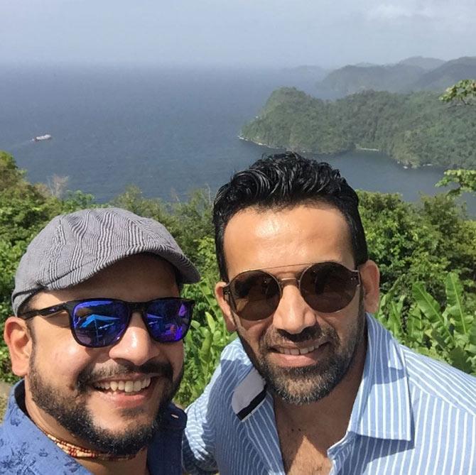 Murali Karthik shared this photo, where he is spotted with former pacer Zaheer Khan, 'On our way to Maracas on our day off@ImZaheer..battle of the Shades continues... #carribeandiaries.. #lovewindies' Murali Karthik shared this photo, where he is spotted with former pacer Zaheer Khan, 'On our way to Maracas on our day off@ImZaheer..battle of the Shades continues... #carribeandiaries.. #lovewindies'