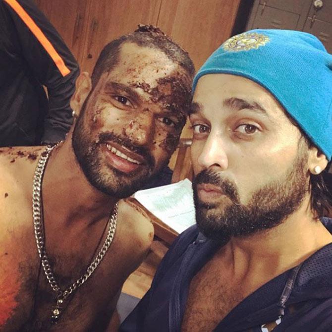 In pic: Murali Vijay with Shikhar Dhawan on the latter's birthday. Vijay called Dhawan 'brother from another mother'